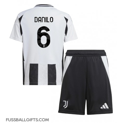 Juventus Danilo Luiz #6 Fußballbekleidung Heimtrikot Kinder 2024-25 Kurzarm (+ kurze hosen)